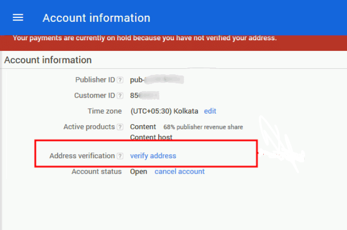 verify adsense without pin