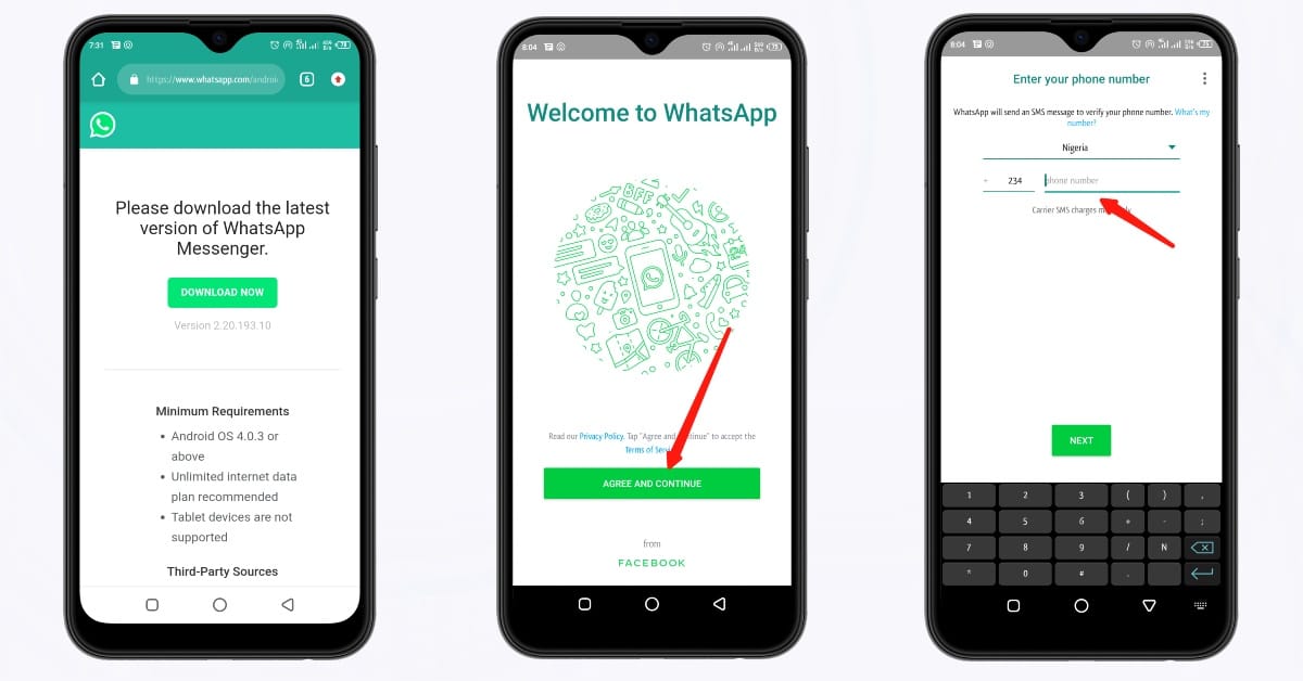 How to Download WhatsApp on Android, iPhone and PC - Ewuta