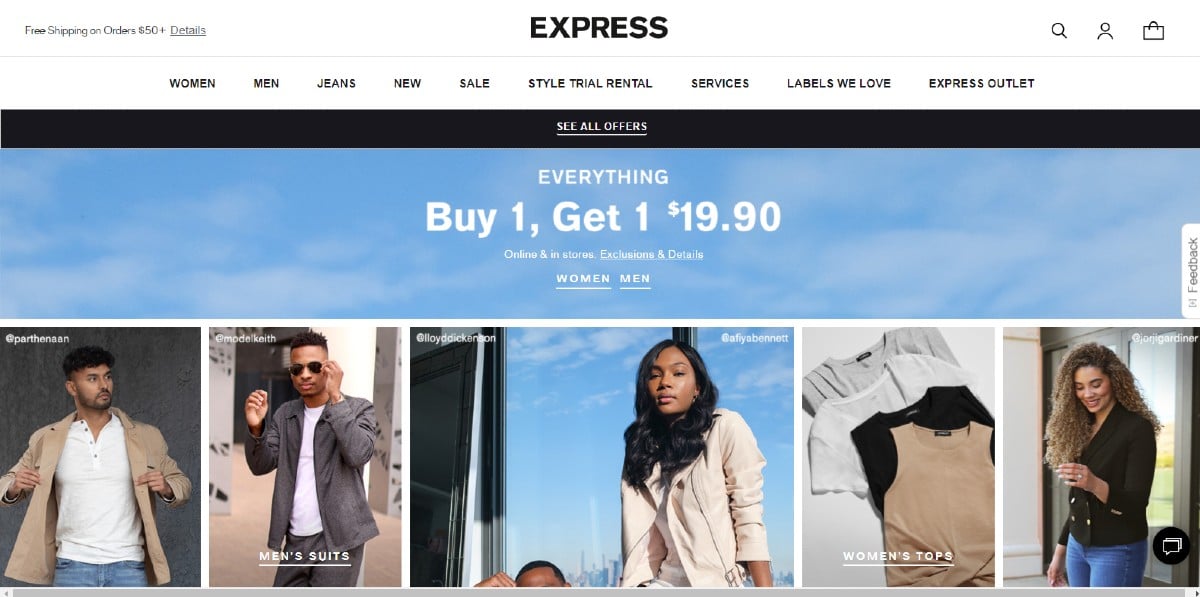 Best 6 Stores Like Express for Stylish Garments - Ewuta