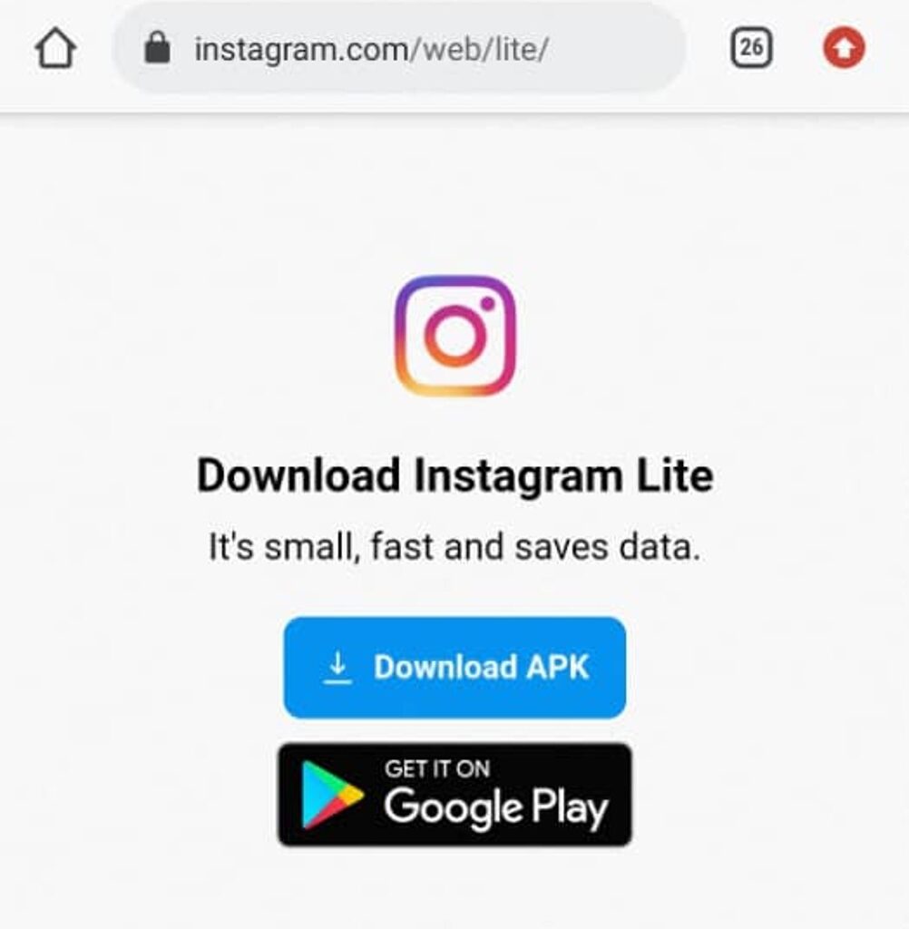 Instagram lite official website
